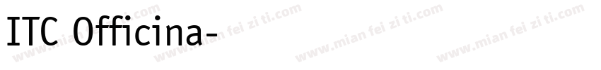 ITC Officina字体转换